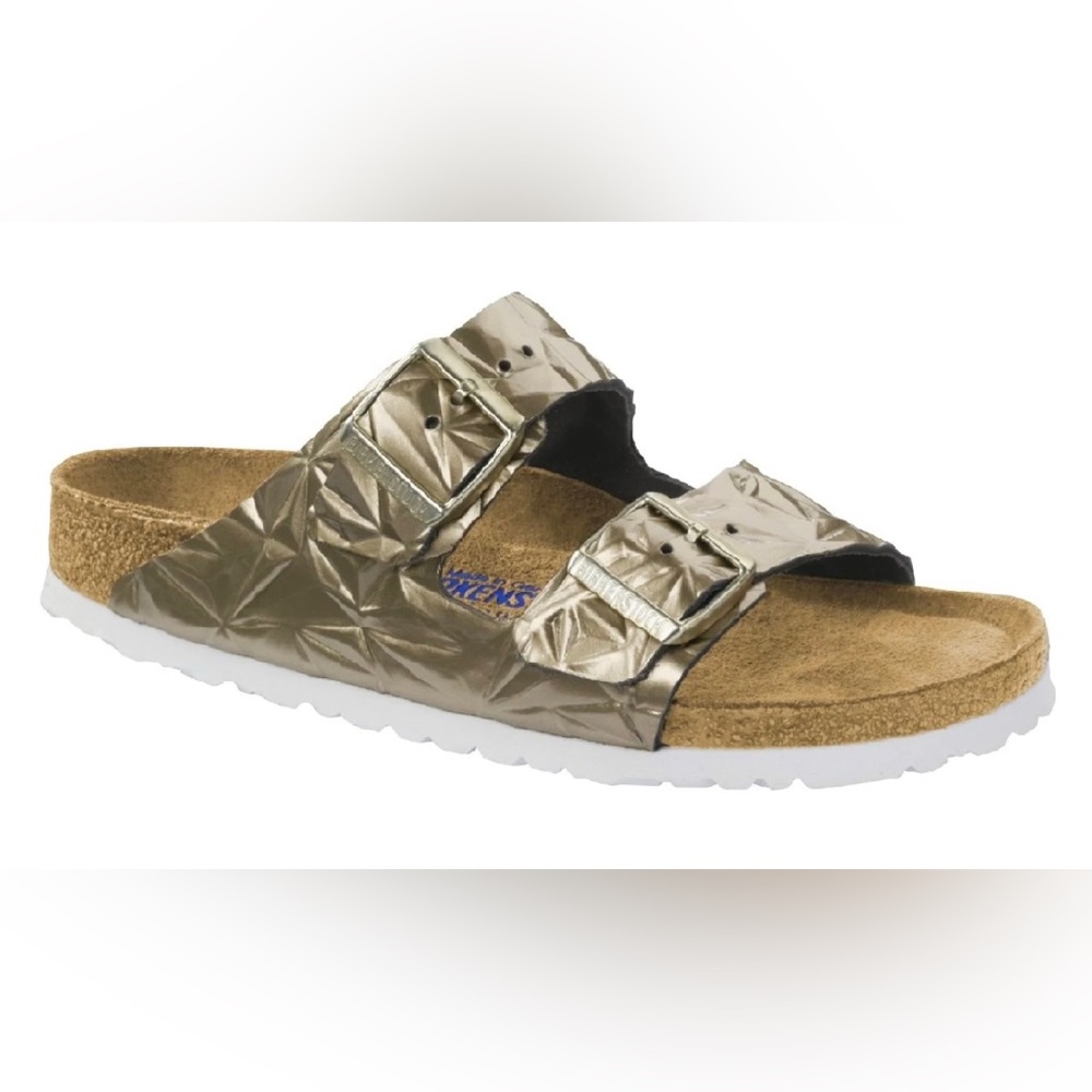 Birkenstock Metallic Gold Two-strap Sandal